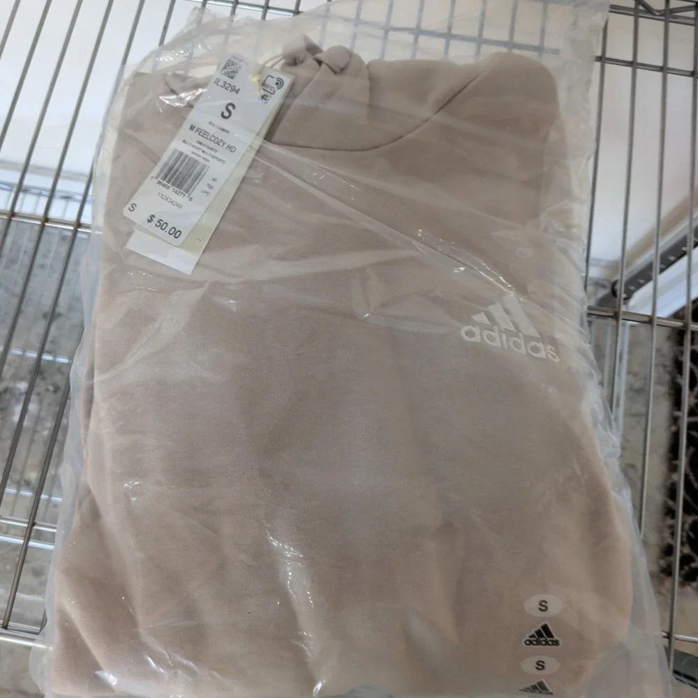 Adidas Mens Feelcozy HD‎ Hoodie Wonder Beige Sweatshirt IL3294 NWT S